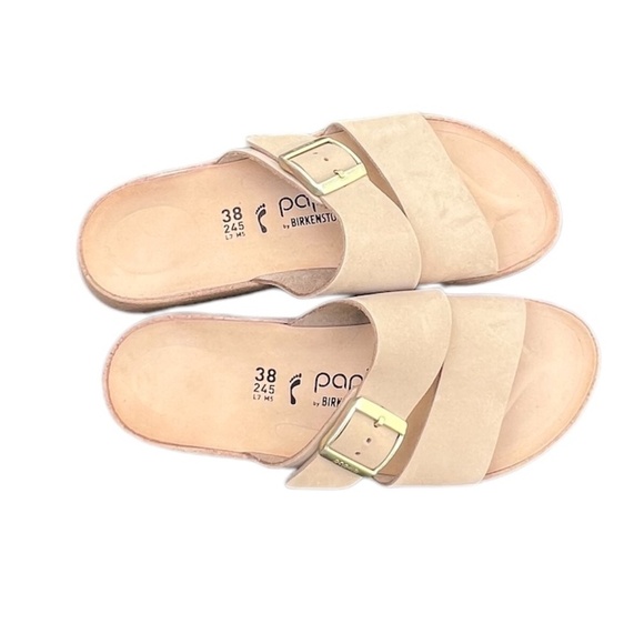 NWOT Birkenstock Women's Tan Papillio By Almina Platform Wedges Sandal, Size 7.5 - Picture 4 of 11